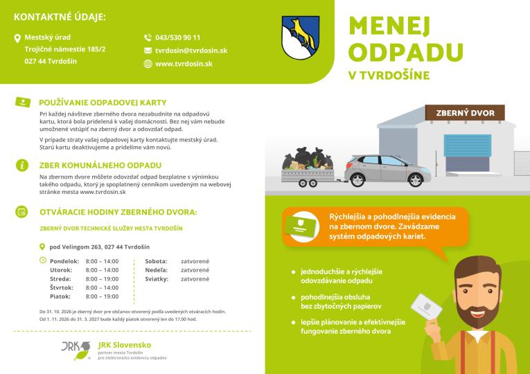 menej odpadu v Tvrdošíne 
